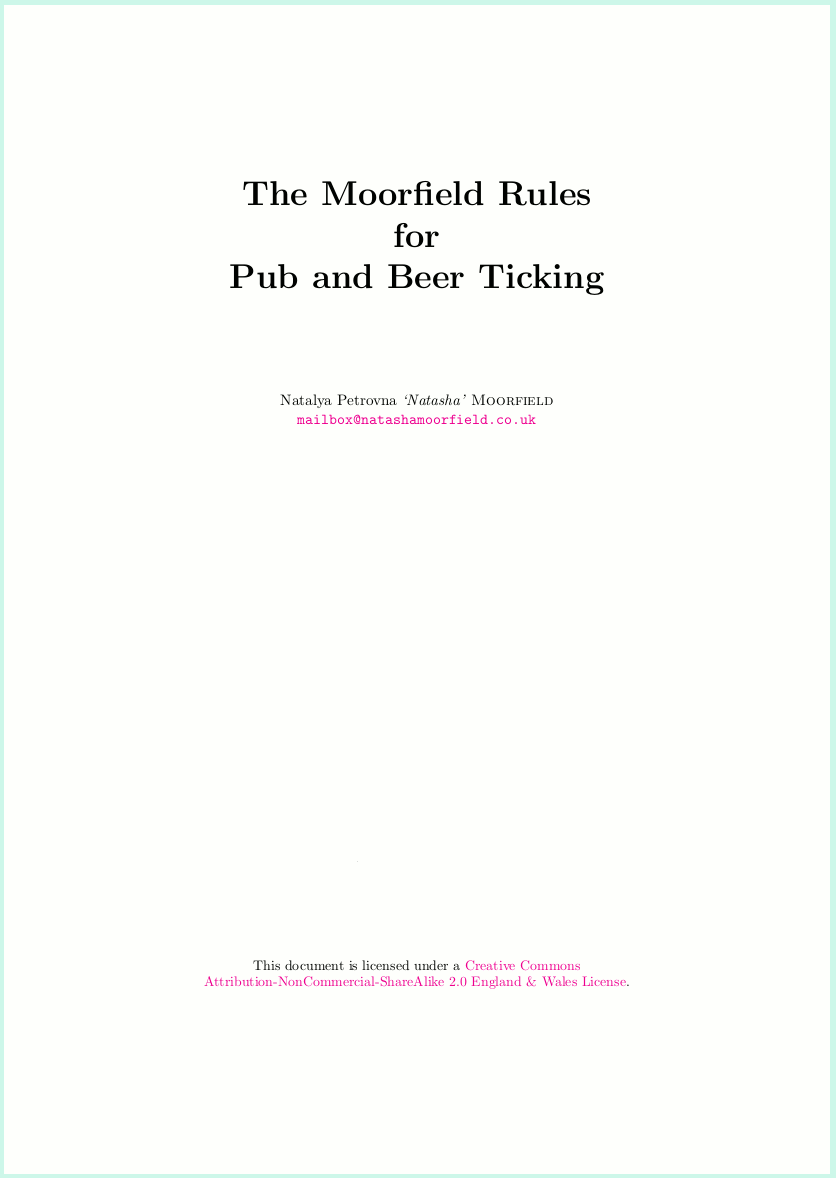 Moorfield Rules Rule Book Cover